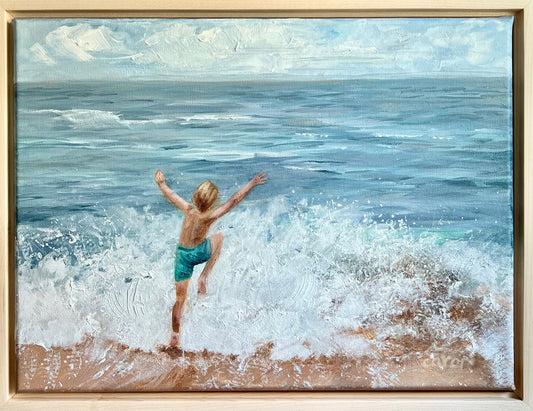 Splash original coastal beach painting