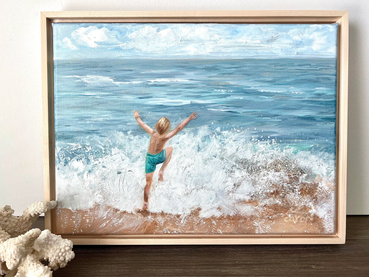 Splash original coastal beach painting