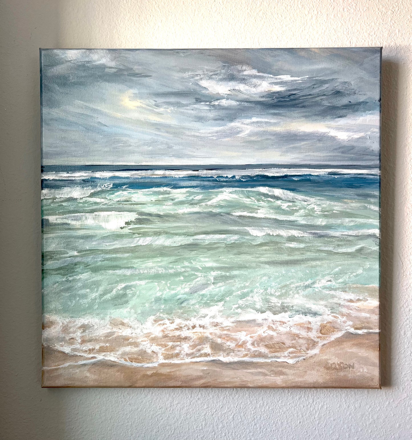 Sunwashed original beach painting