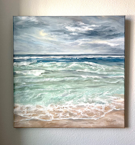 Sunwashed original beach painting