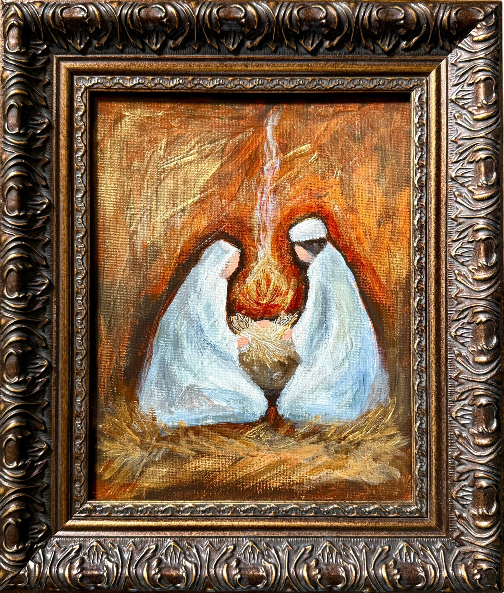 Wonders of His Love Original Christmas Nativity Painting