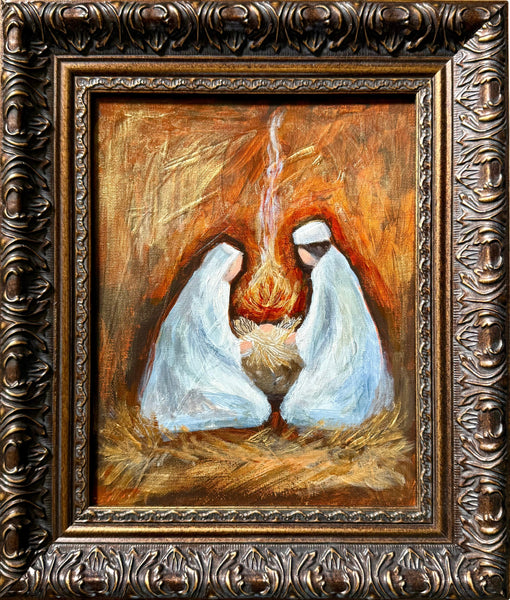 Wonders of His Love Original Christmas Nativity Painting