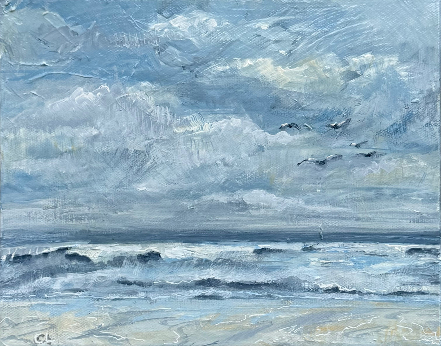 "Coastal Blues" original coastal beach painting