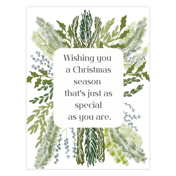 Wishing You a Christmas as Special as You Are folded cards- 2 sizes ( set of 10)