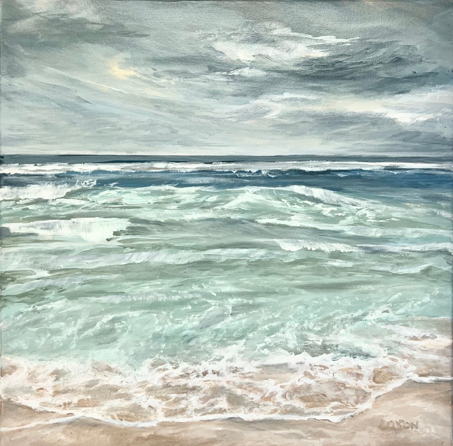 Sunwashed original beach painting