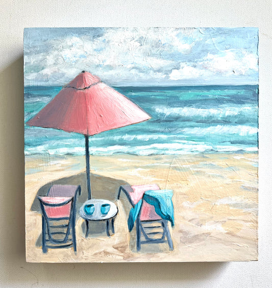 You and Me By the Sea coastal beach painting
