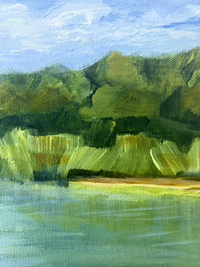 Water's Edge original lake painting