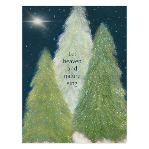 Heaven & Nature Sing (snow flecked) Folded Cards