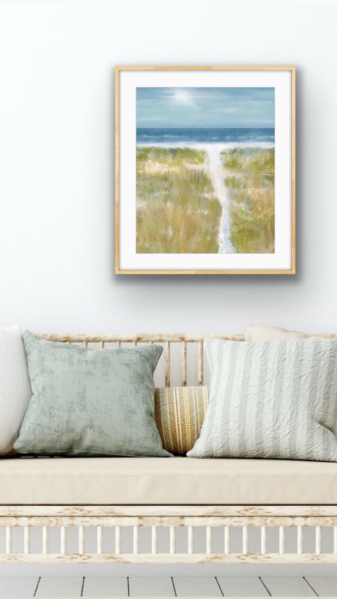 "First Light" coastal beach print