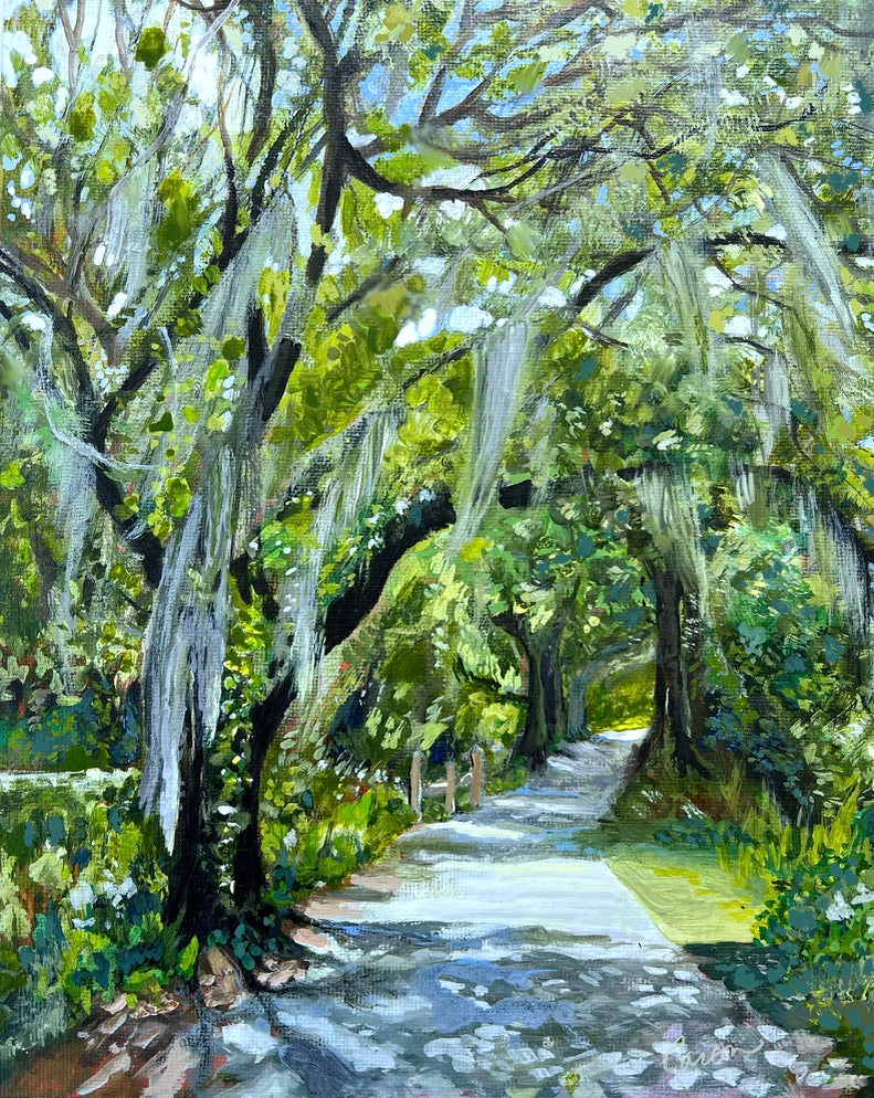 Best seller! West Orange Bike Trail Oak Trees Print