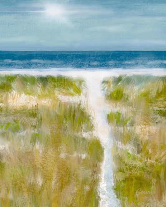 "First Light" coastal beach print