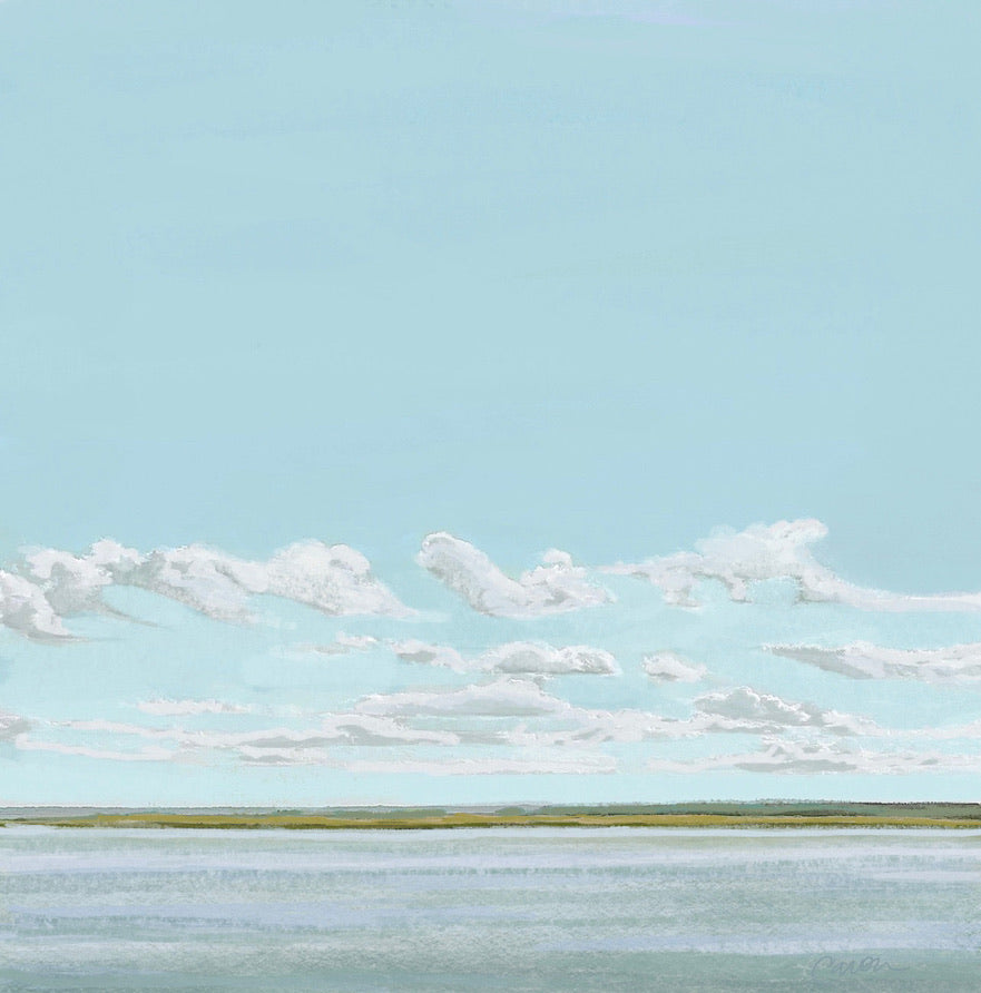 "On the River" coastal river print