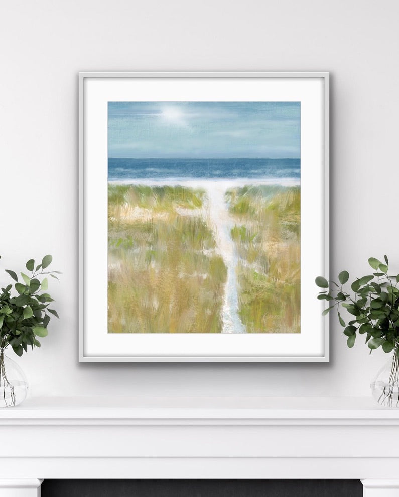 "First Light" coastal beach print
