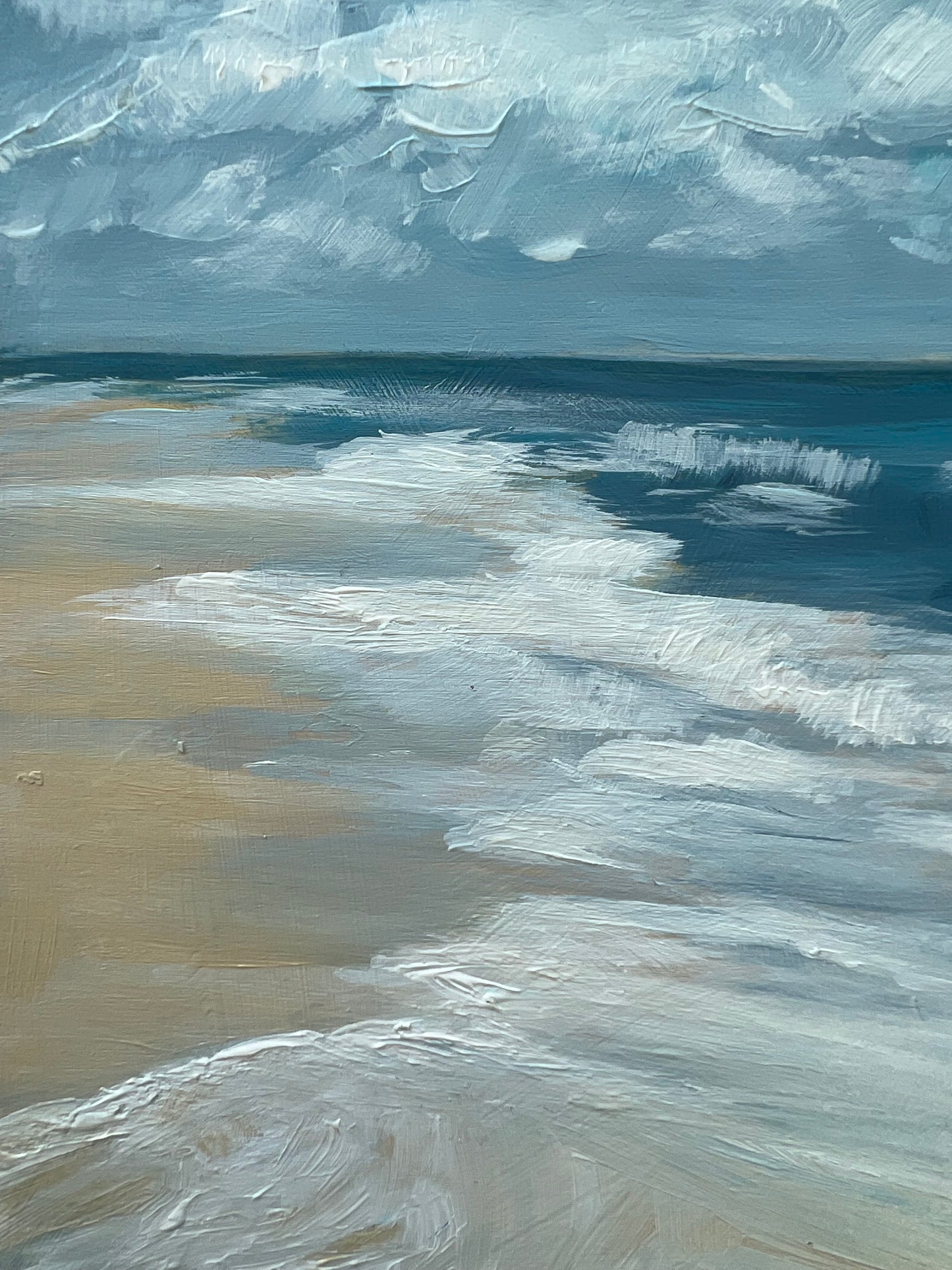 SOLD: Beach Walk coastal beach painting