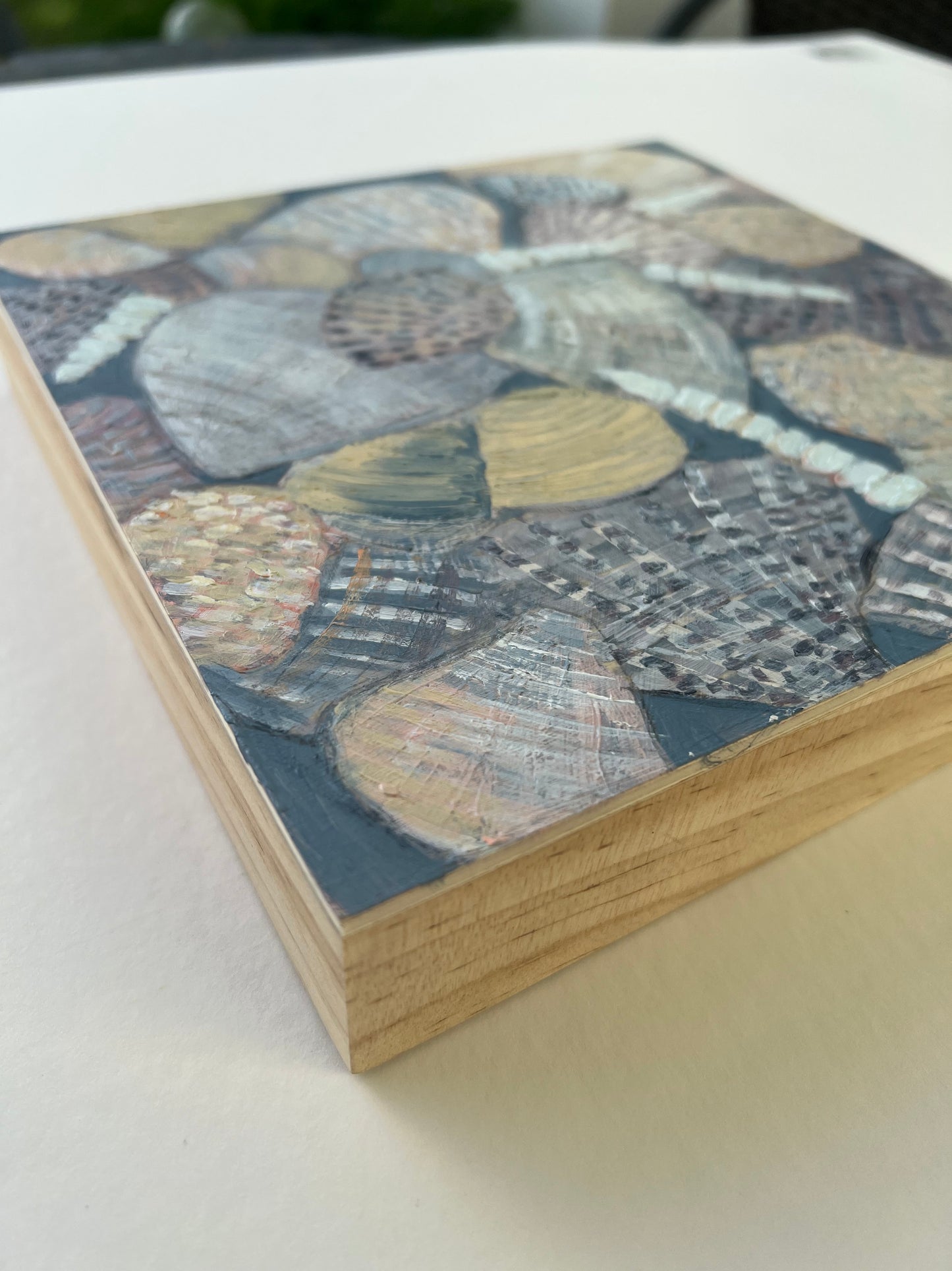 Jewels From the Sea coastal sea shell painting