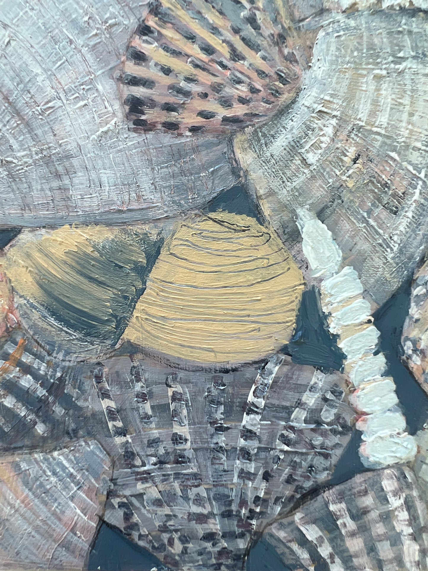 Jewels From the Sea coastal sea shell painting
