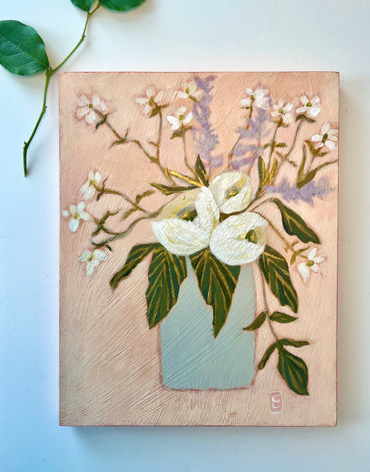 "Unfolding" original floral painting
