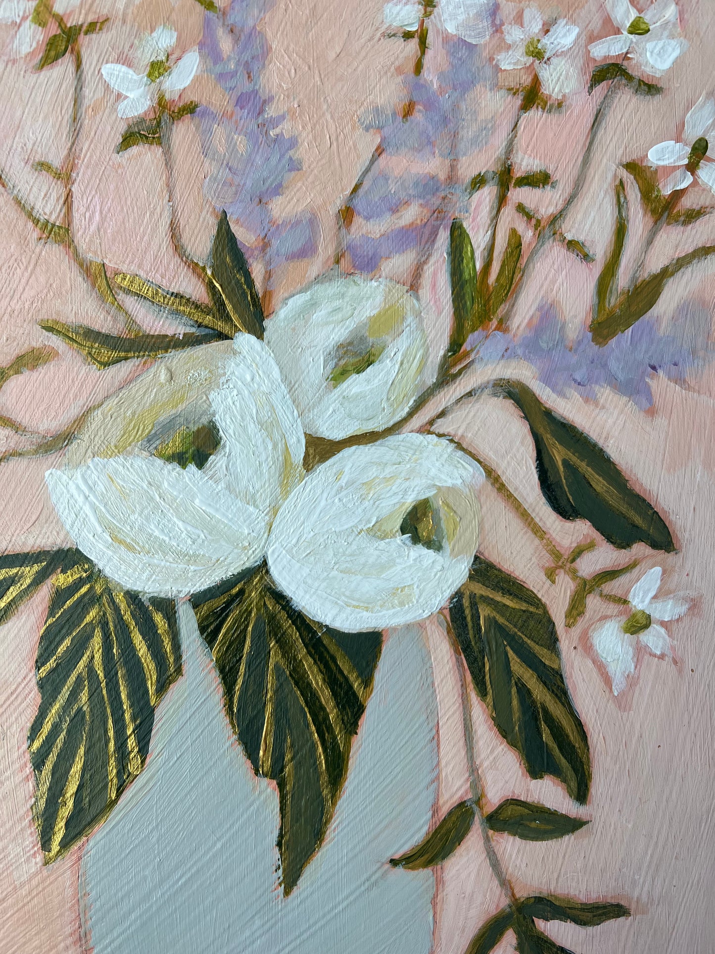 "Unfolding" original floral painting