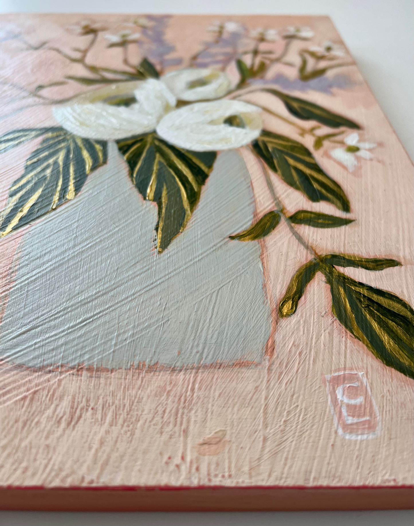 "Unfolding" original floral painting