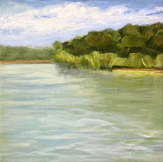 Water's Edge original lake painting