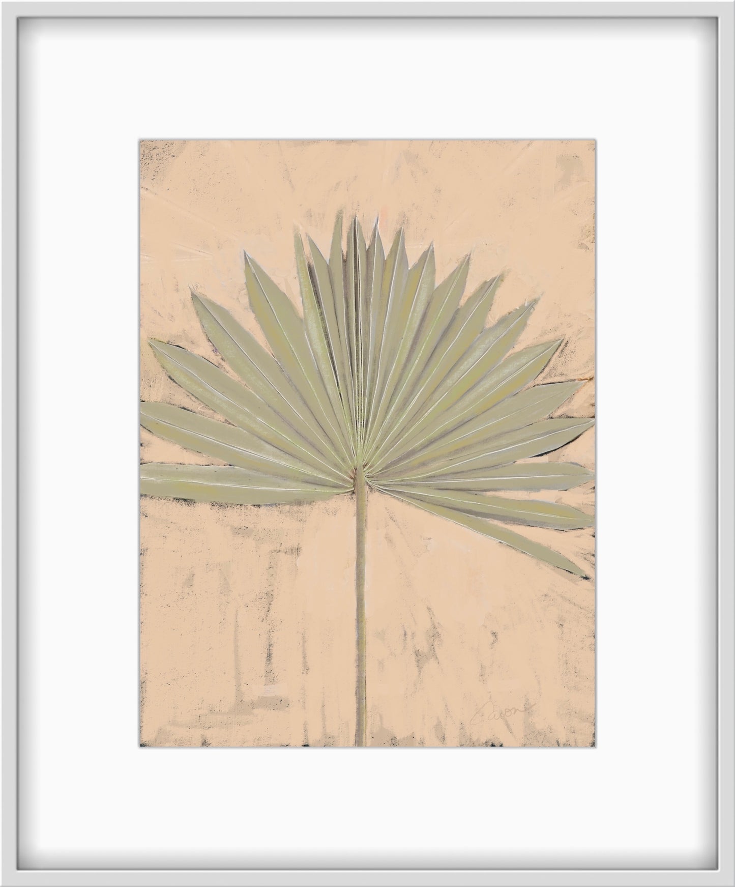 "Portrait of the Wild" palm branch print