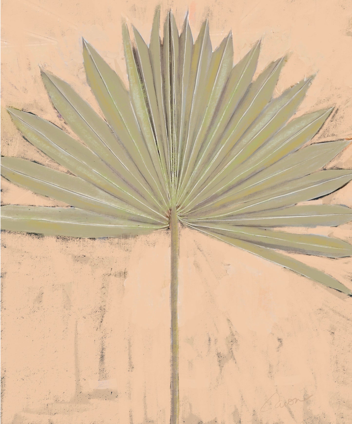 "Portrait of the Wild" palm branch print