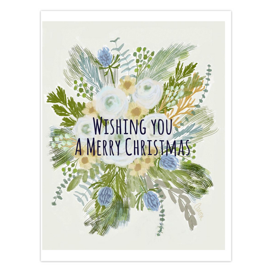 Wishing You a Merry Christmas Folded Card set (10)