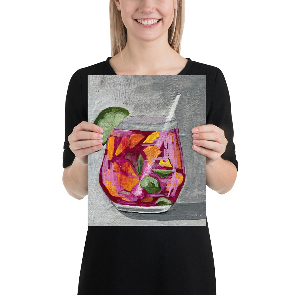 "It's 4:00 Somewhere"  Cocktail drink print