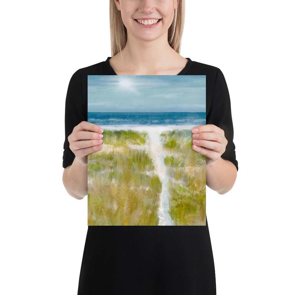 "First Light" coastal beach print