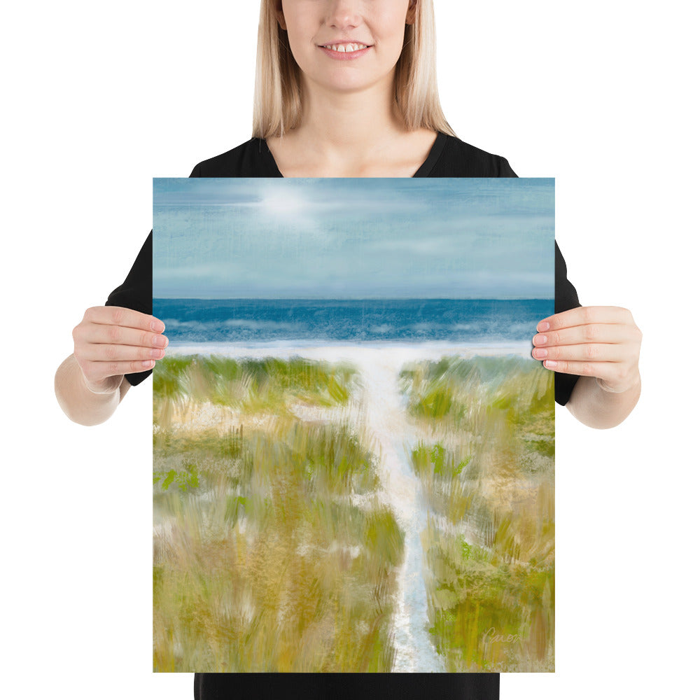 "First Light" coastal beach print