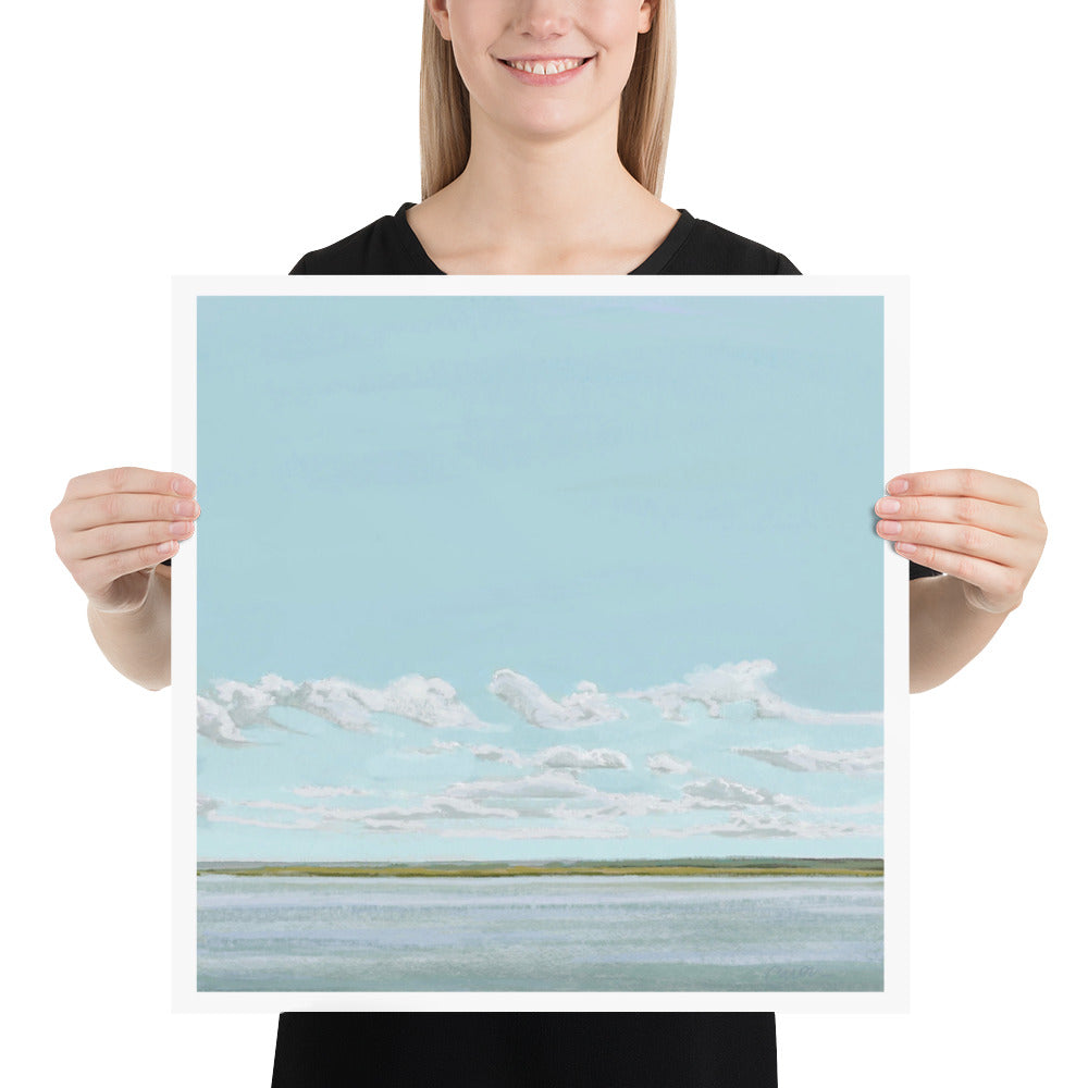 "On the River" coastal river print