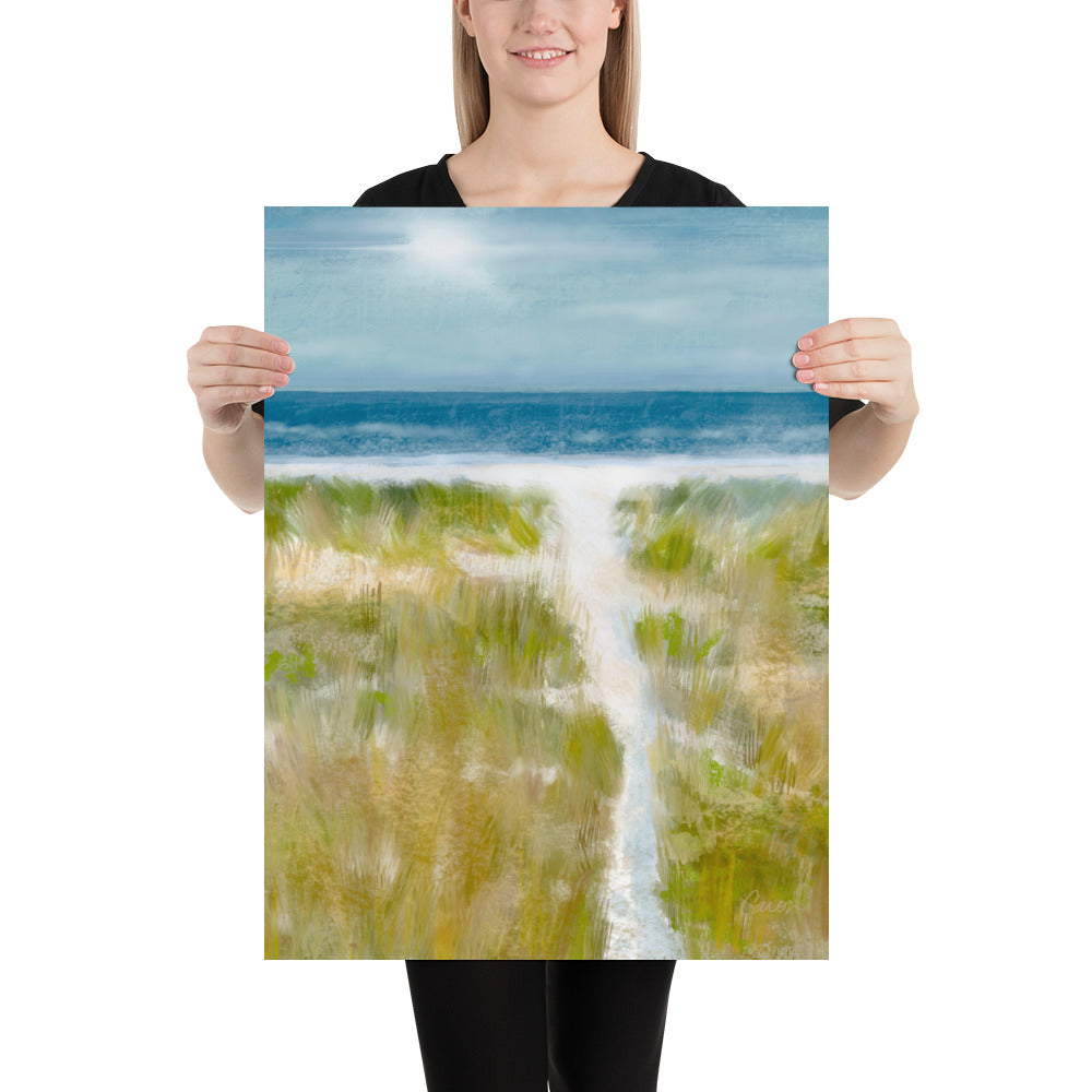 "First Light" coastal beach print