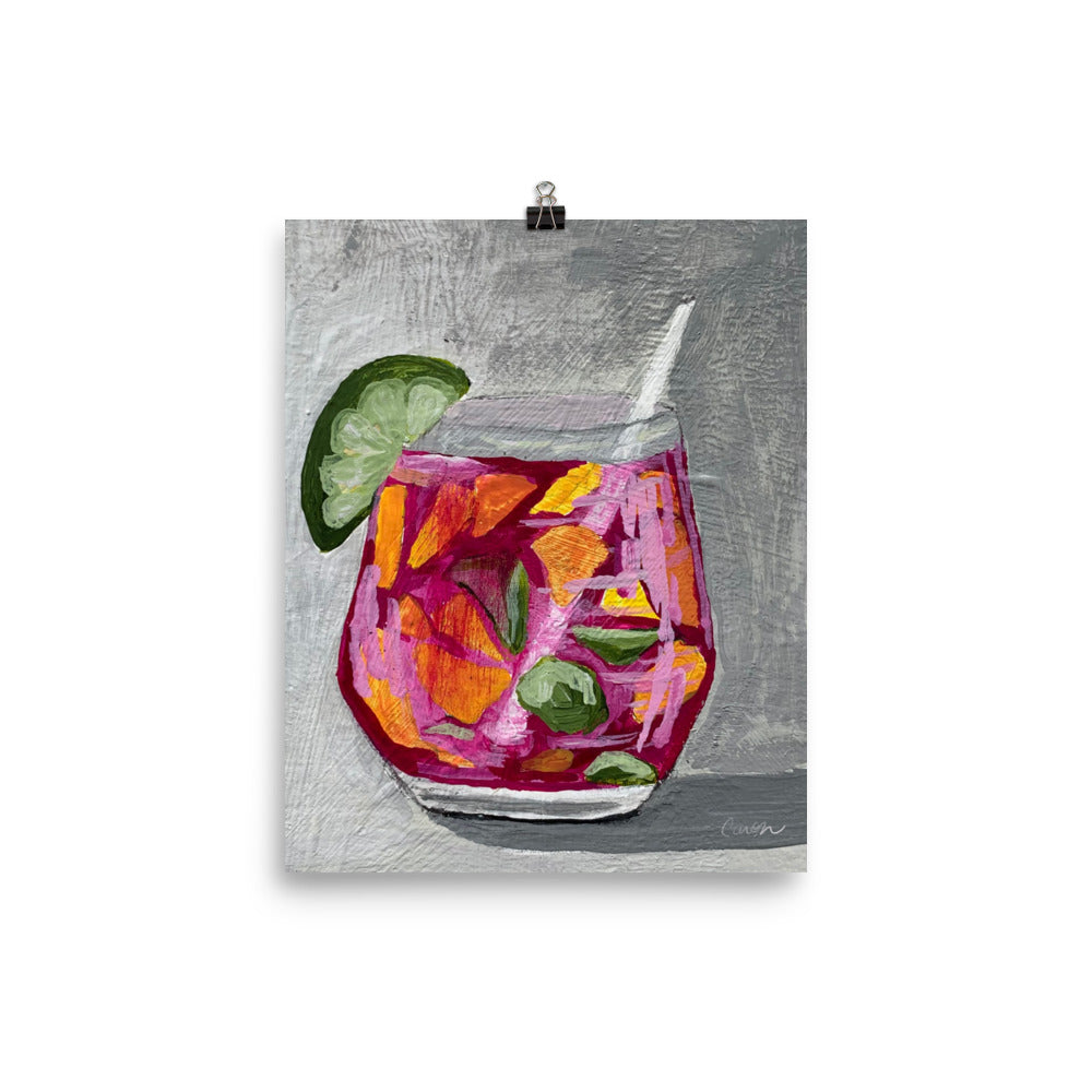 "It's 4:00 Somewhere"  Cocktail drink print