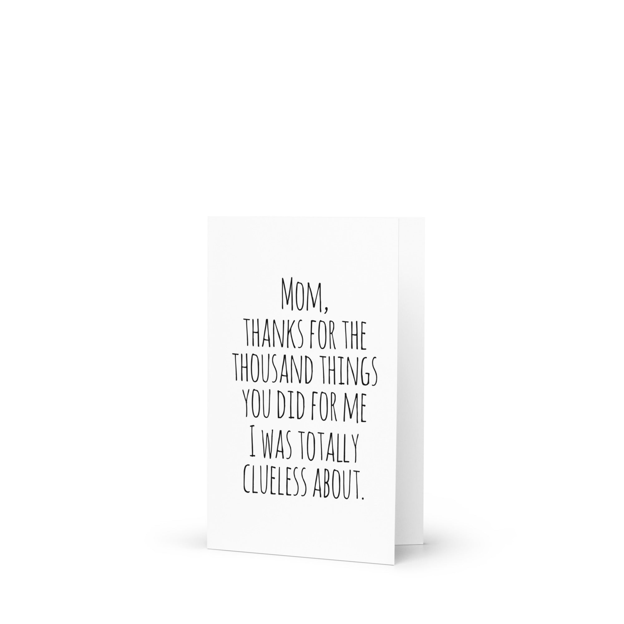 Mom Thanks for the Thousand Things Greeting card